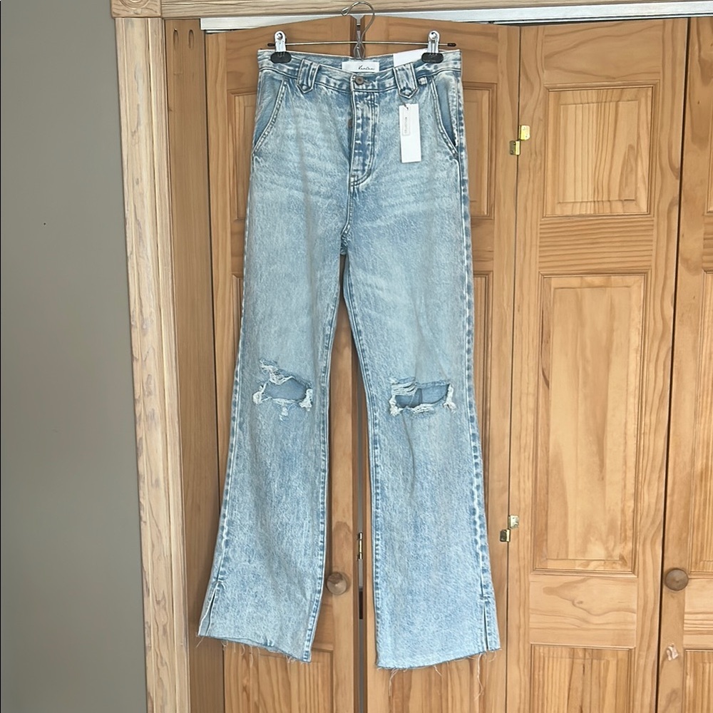 Women's Distressed Blue Jeans